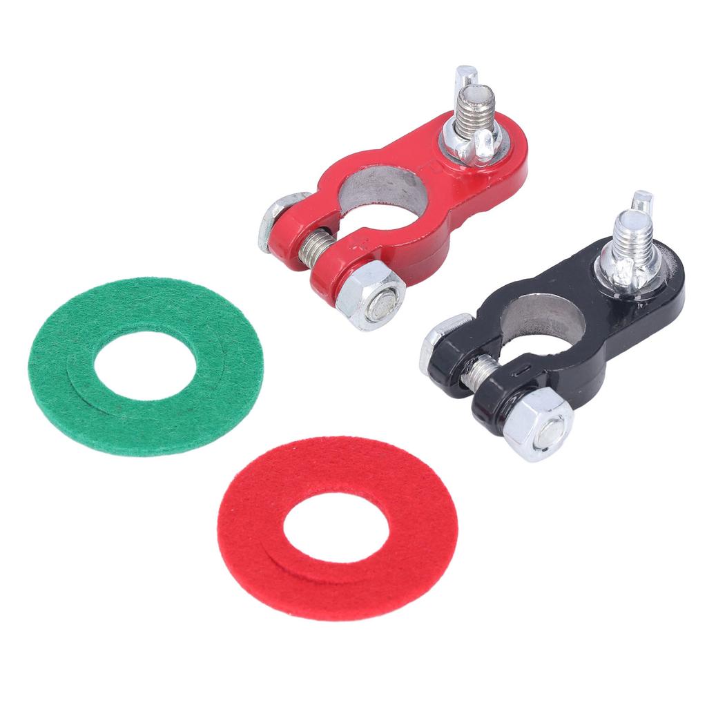 2PCS Battery Terminal Clamps Quick Release Connectors Black Red Universal for Cars Trucks Boats