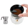 Watchget Moka Pot Dojin Funnel 60mm Espresso Coffee Maker Distribution Tool Made in Italy Moka Express 6 Cups Black