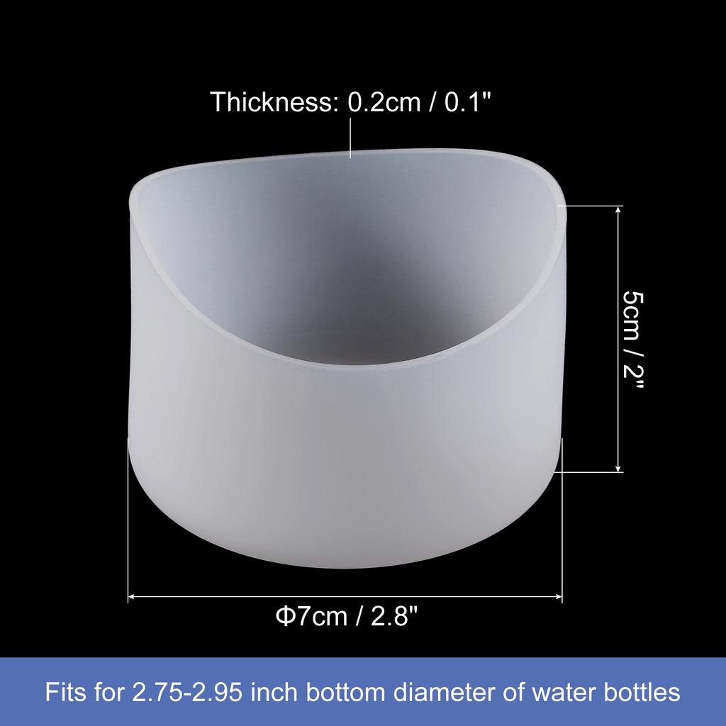 2pcs Protective Silicone Boot Sleeve for 12-24 oz Water Bottle Bottom Silicone Anti-Slip Sleeve Cover Irregular Shape Cup