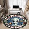 1pc Alien Motivation Office Round Area Rug, Under Office Chairs Bedroom Living Room Home Decor, Room Deco