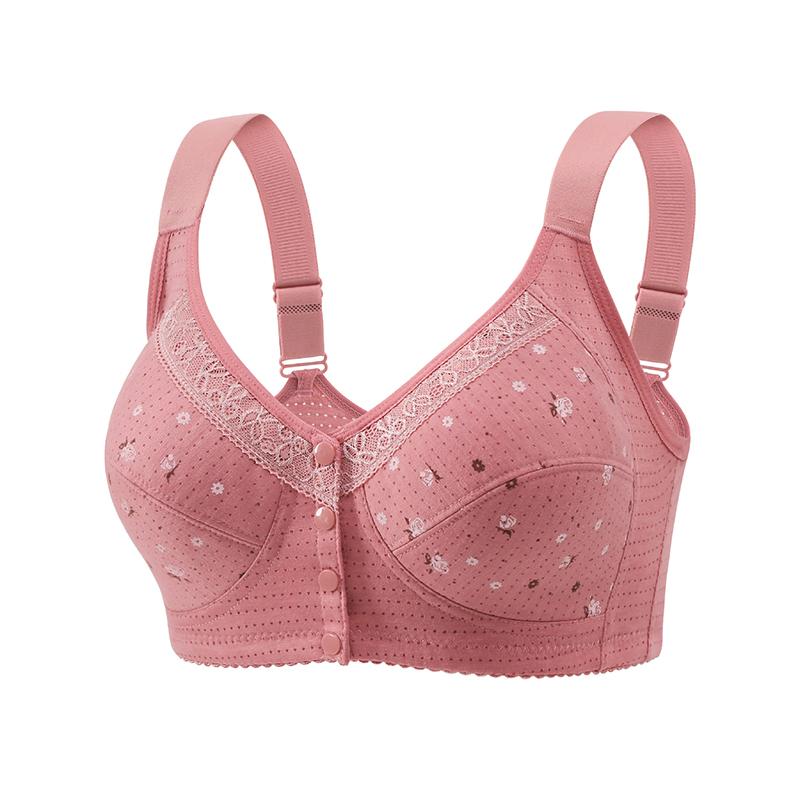 Cotton Front Closure Bras Plus Size Wireless Bralette Cotton Bra Vest Front Buckle Brassiere Comfortable Underwear S-4XL