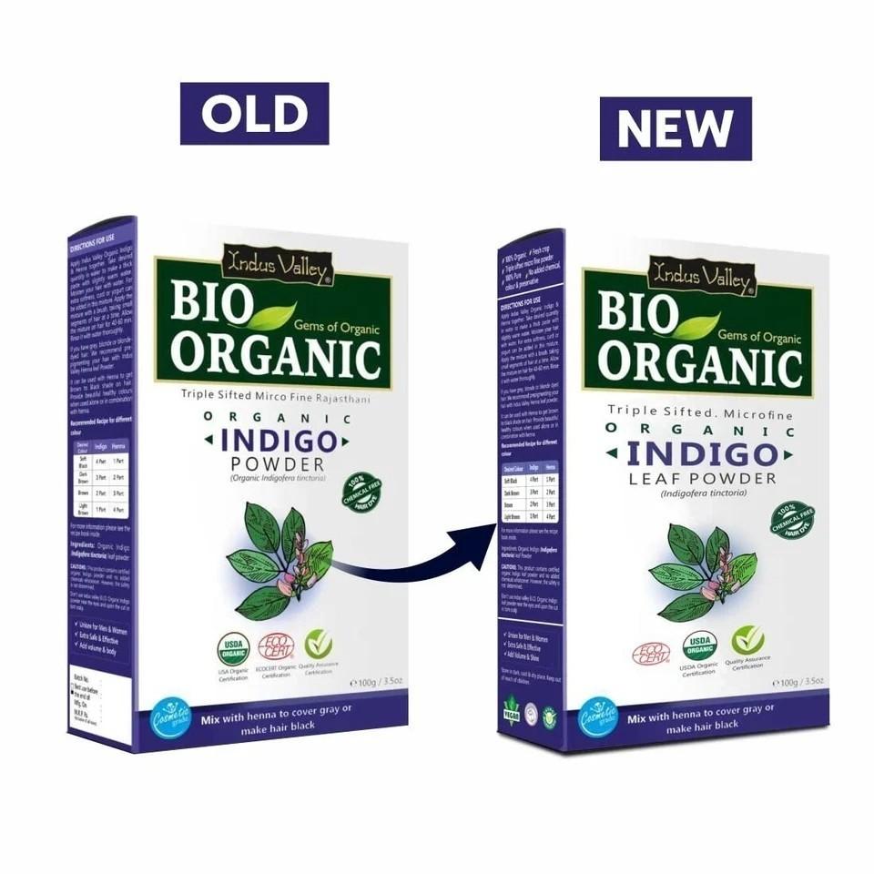 Indus Valley Bio Organic 100% Herbal Indigo Powder 100gm Pack Of 2