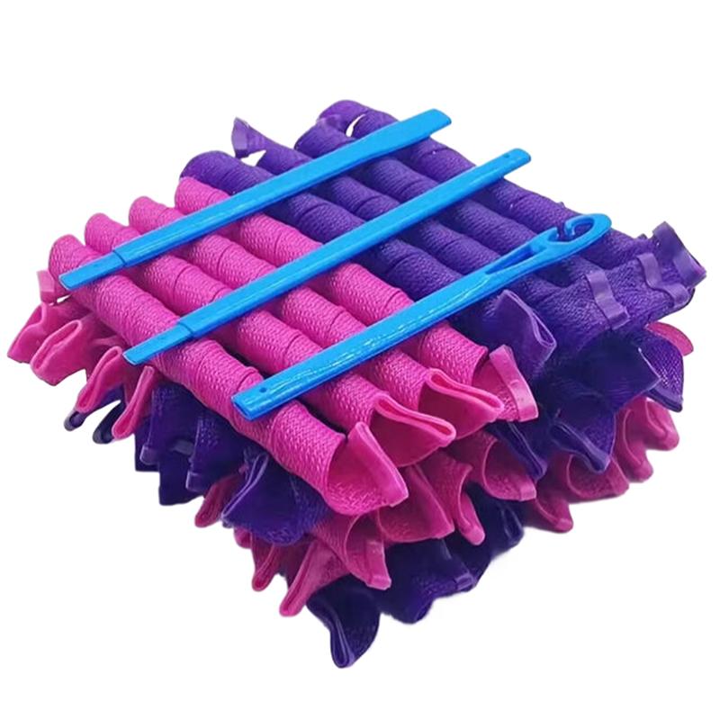 Набор бигуди для завивки волос без нагрева Создайте упругие спиральные локоны без теплового повреждения Безопасные простые в использовании крючки для легкой укладки Набор