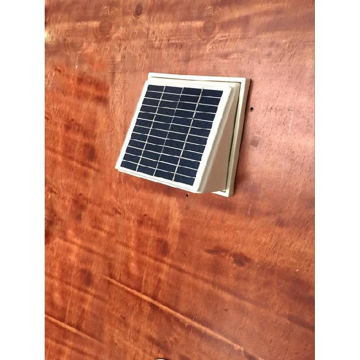 68CFM Plastic Solar Wall Fan 2.5W Ventilator Extractor Airduct Diameter 120mm for Shed Greenhouse