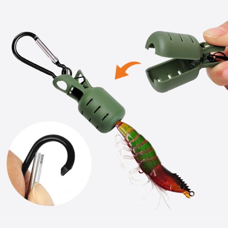 6Pcs Squid Jig Baits Protector Squid Jig Hook Protector Case with Carabiner Fishing Tackle Fishing Accessories