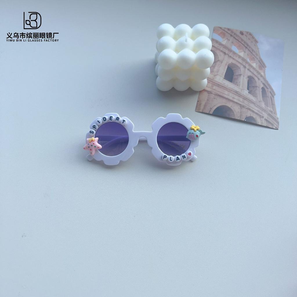 Модные детские солнцезащитные очки DIY милые аксессуары тыквенные детские очки универсальные солнцезащитные очки Tide