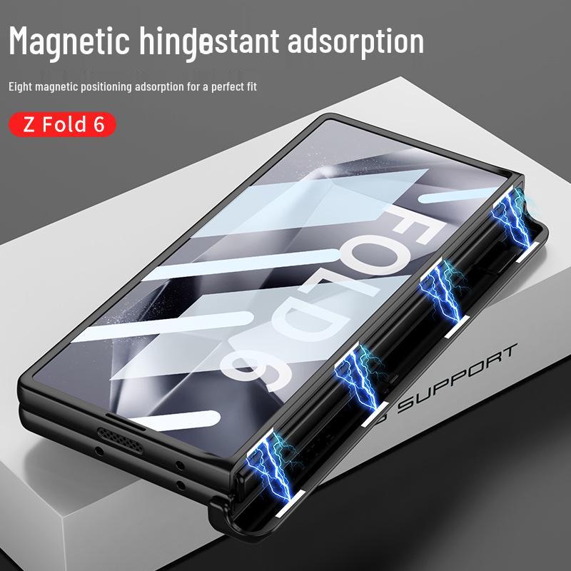 Матовый магнитный чехол-книжка Samsung Z Fold6 с боковой подставкой