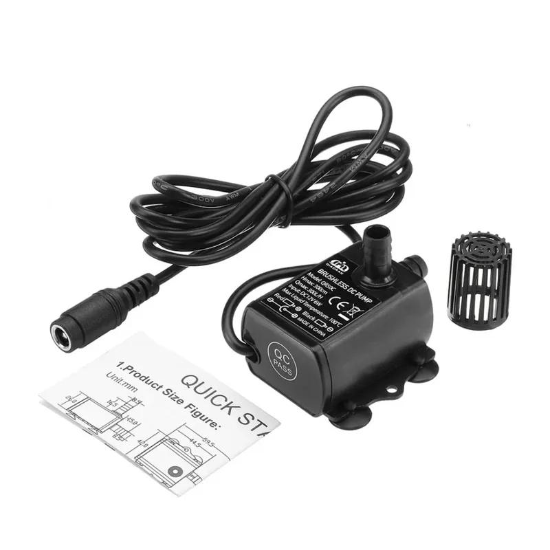 QR50C 300L/H Flow DC 12V Mini Brushless Motor Computer Water Circulation Fountain Pump Fish Tank Pool Circulating