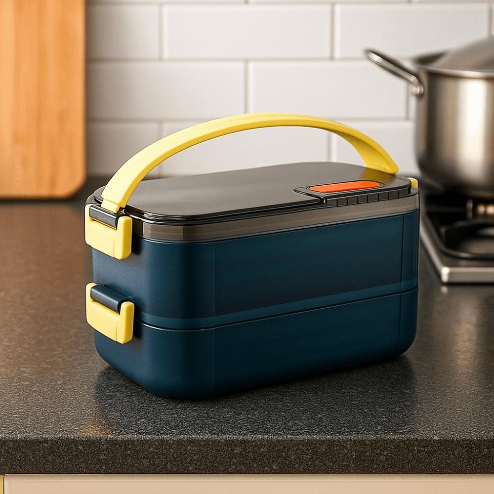 Stainless Steel Portable Insulated Lunch Box Sealed Design Food Snacks Box  School