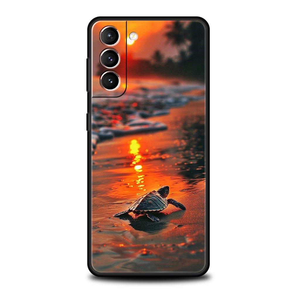 Летний пляжный чехол с пальмой для телефона Samsung Galaxy S24 S23 S22 Ultra S20 S21 FE 5G S10 S9 Plus S10E S8 S7 Мягкий силиконовый чехол