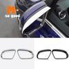 ABS Chrome/Carbon For Mercedes Benz B C E S GLB GLC Class W205 W213 Car Side Door Rearview Turning Mirror Rain Eyebrow 2pcs LHD