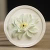 Lotus Flower Plaster Incense Holder Zen Table Decor Minimalist Meditation Altar Accessory Spiritual Housewarming Gift
