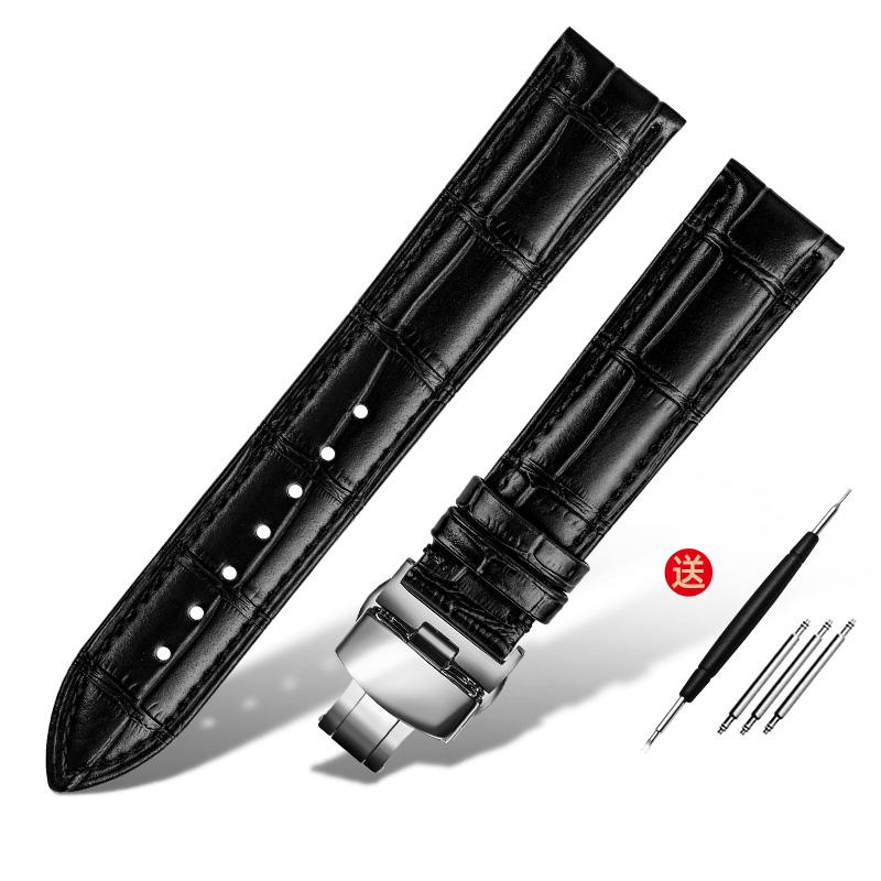 Браслет из натуральной кожи 16 мм, 18 мм, 20 мм, 22 мм, ремешок для часов ro-lex tissot, бамбуковый синий зеленый ремешок для наручных часов