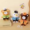 Cute Traffic Police Bear Plush Pendant Police Fire Police Doll Plush Panda Cat Doll Children's Toy
