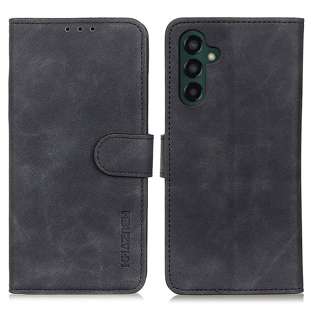 KHAZNEH For Samsung Galaxy A24 4G (162.1 X 77.6 X 8.3mm) Anti-shock Phone Case Retro Texture Flip Wallet Stand Protective Phone Cover