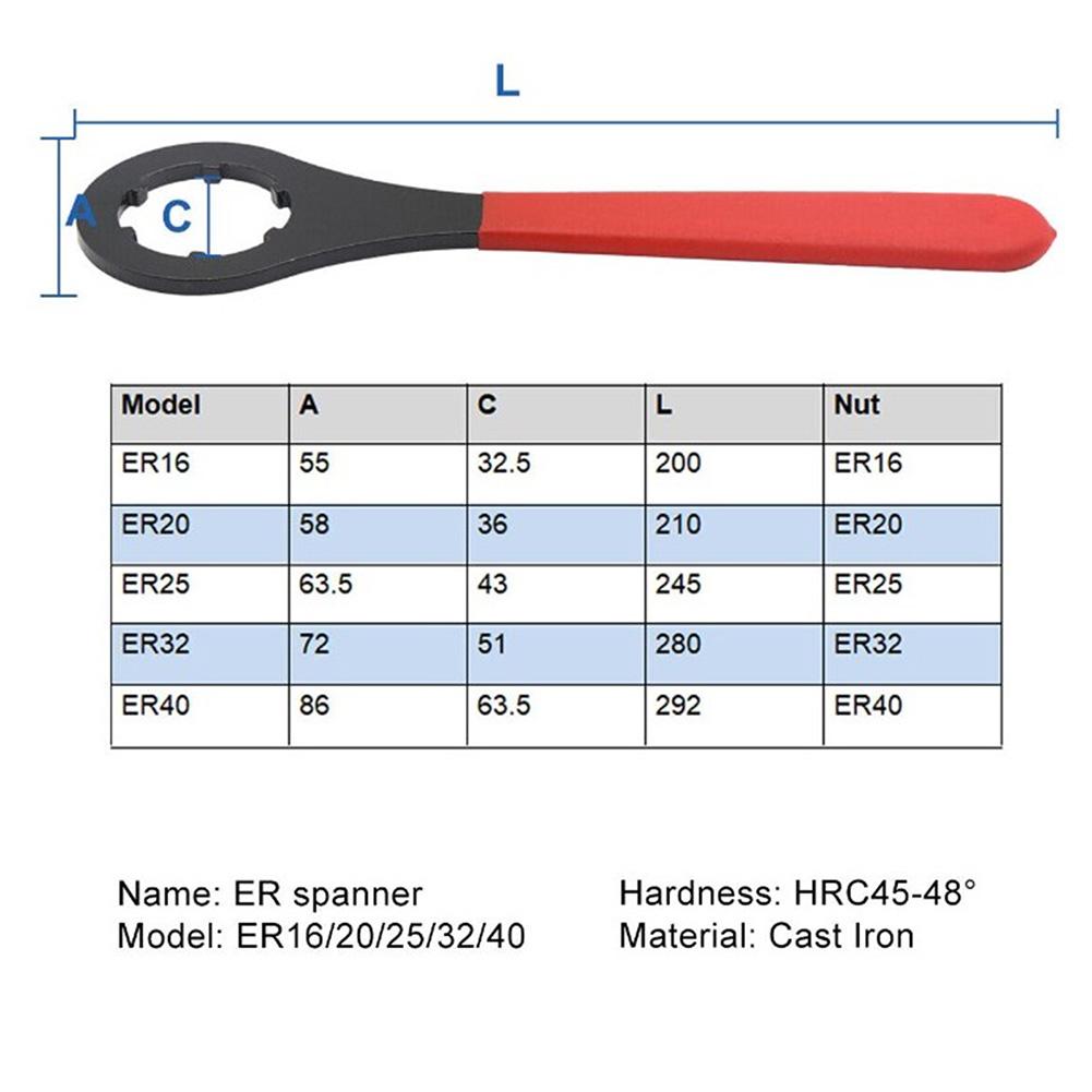 ER16 ER20 ER25 ER32 ER40 CNC Spanner ER-O Good Toughness