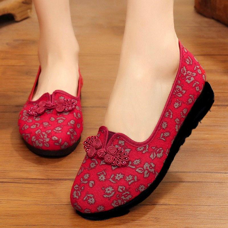 Обувь для мам, сетчатая обувь, женская обувь в этническом стиле, тканевая обувь, повседневная обувь, женская обувь в старом Пекине, тканевая обувь, рабочая обувь