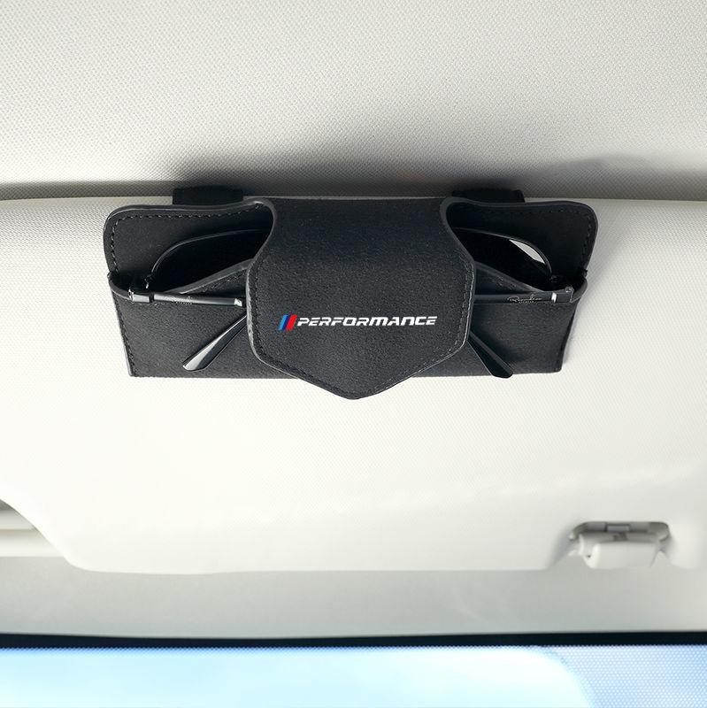 Car Glasses Clip Sunshade Auto Sun Visor Glasses Case Box For Bmw Performance M E46 E90 F20 E39 E91 E87 E60 E93 F10 X3 E83 E61 rvsh75