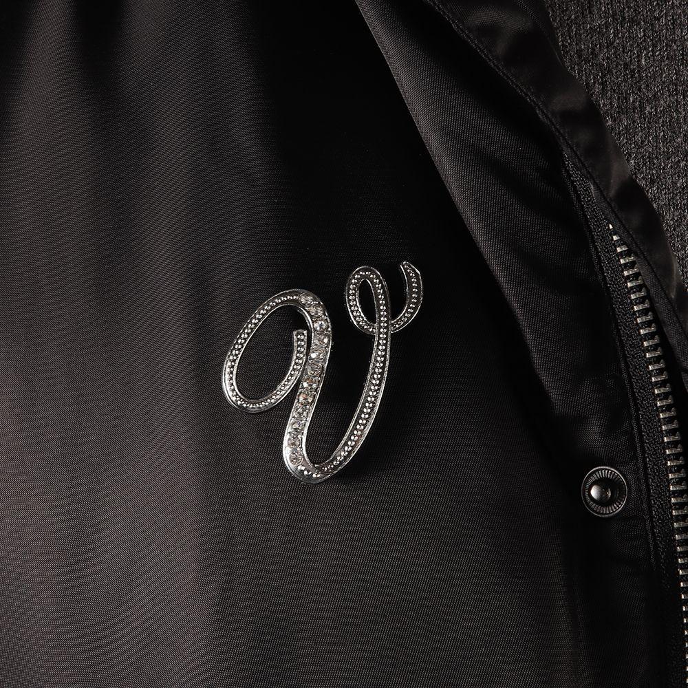 Suit Collar Accessories 26 English Letters Rhinestone Clip Initial Lapel Pin Crystal Letter Brooch