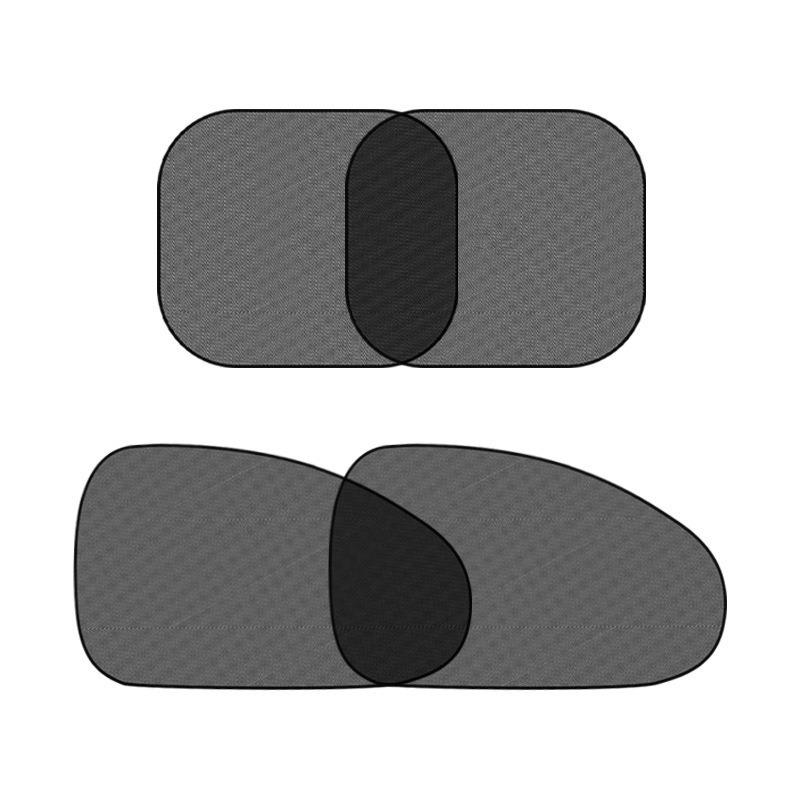 1-5PCS Car Window Sunshade Cover Sun UV Protection Auto Front Rear Black Window Curtain Side Glass Mesh Sunshades Accessories