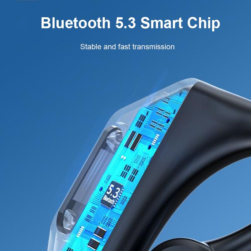 AlongChoice Bluetooth 5.3 Бизнес-наушник Светодиодный цифровой дисплей Гарнитура Объемная музыка Наушники большой емкости Водонепроницаемые