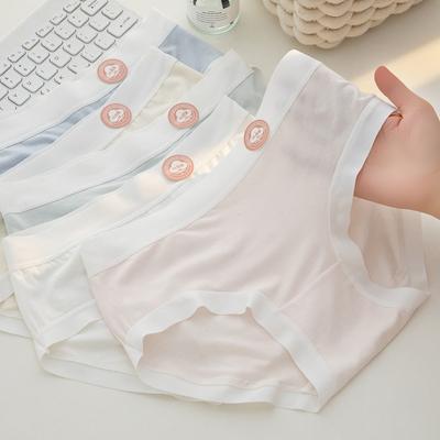 Нижнее белье для девочек Naked Seamless из чистого хлопка с антибактериальным промежностным швом 7A, узкие трусы с треугольным поясом