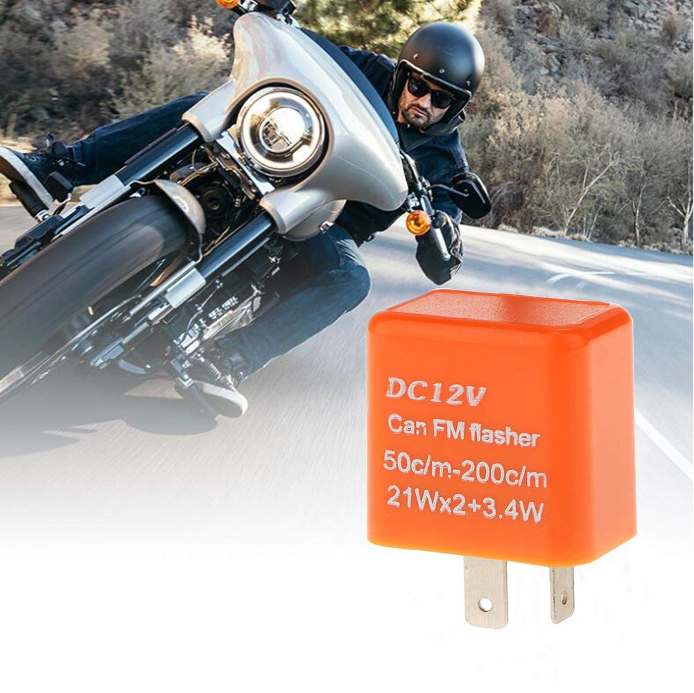 YFFSFDC 2pcs Motorcycle Flasher Relay LED Power Saving Flashing Turn Signal Lamp Relay