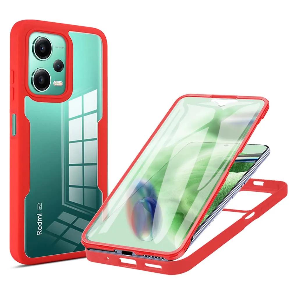 Противоударный чехол с полной защитой для Xiaomi 13T Redmi 13C 12C 10C Note 12S 4G 12 Pro Plus 11 11S 10 10S 10A 9 9C NFC A1 Poco F5 X5 Pro 5G двойная крышка