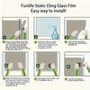 Self-adhesive PVC Static Cling Window Film Suitable for Bathroom and Shower Windows, Transparent or Opaque Window Film for Living Room Home Decoration