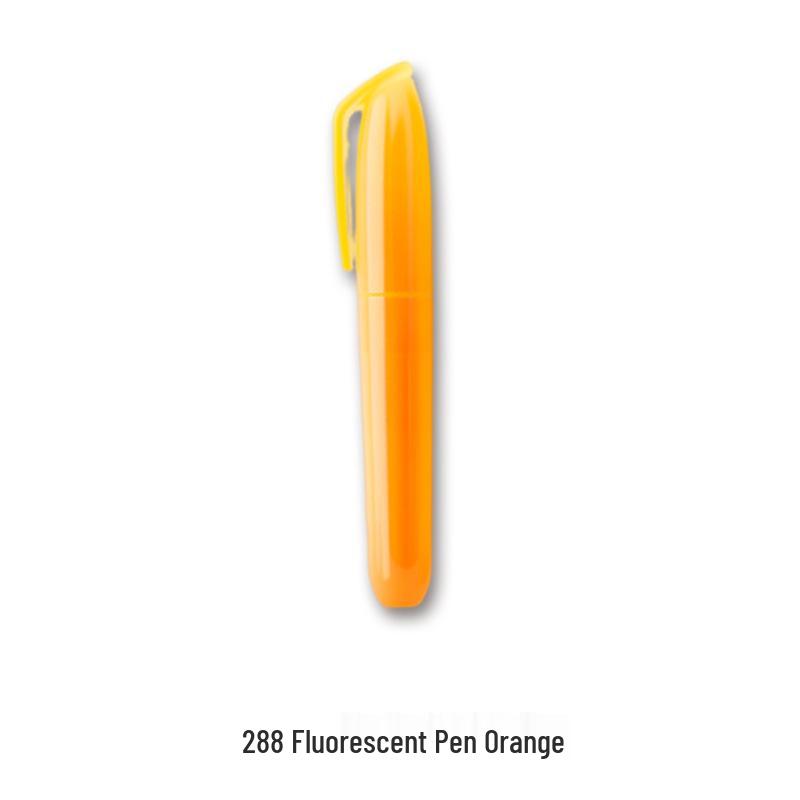 Fluorescent Marker Pen for Highlighting, Doodling, and Line Marking - Single-Headed, Multicolored