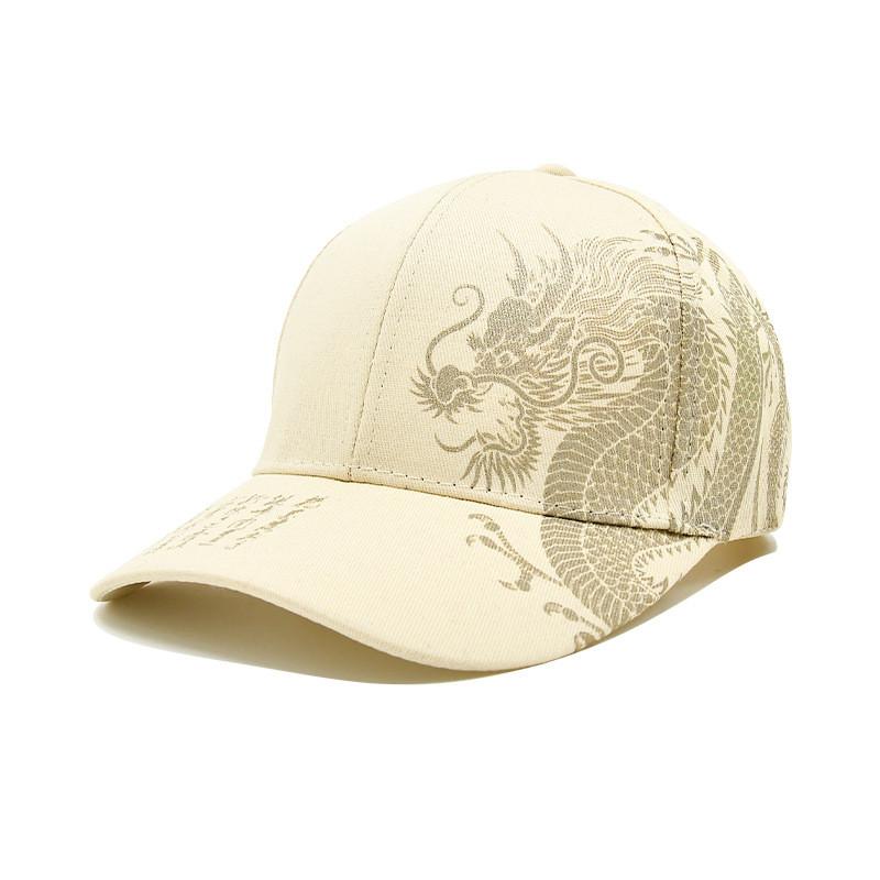 Baseball Pattern Dragon Cap Sun Protection Outdoor Lightweight Unisex Cotton