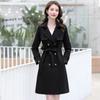 Women's Mid-length Trench Coat Female Spring and Autumn Korean Style Double-breasted Slim Fit Overoat for Women