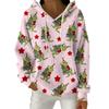 Женский модный повседневный пуловер с рождественским принтом, толстовка с капюшоном и длинными рукавами