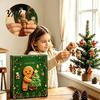 December Daily Countdown Activities 2026 Gingerbread Man Advent Calendar, 24 Day Christmas Decoration for Shelf Decor Kids Adults, Festive Holiday