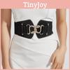 Retro Color Solid Style Metal Waist Belt With Alloy Buckle Women Coats Dresses