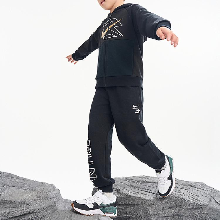 Nike Толстовка с капюшоном, повседневная, спортивная, универсальная, удобная, детская, черная, N32512367GS-002