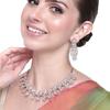 Amazing Women's Necklace Set with Rhodium Plated CZ