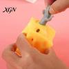 Sensory Fingertip Toy Cheese Squeeze Cube Block, Fidget Toys Stress Ball for Relief Adults & Teens