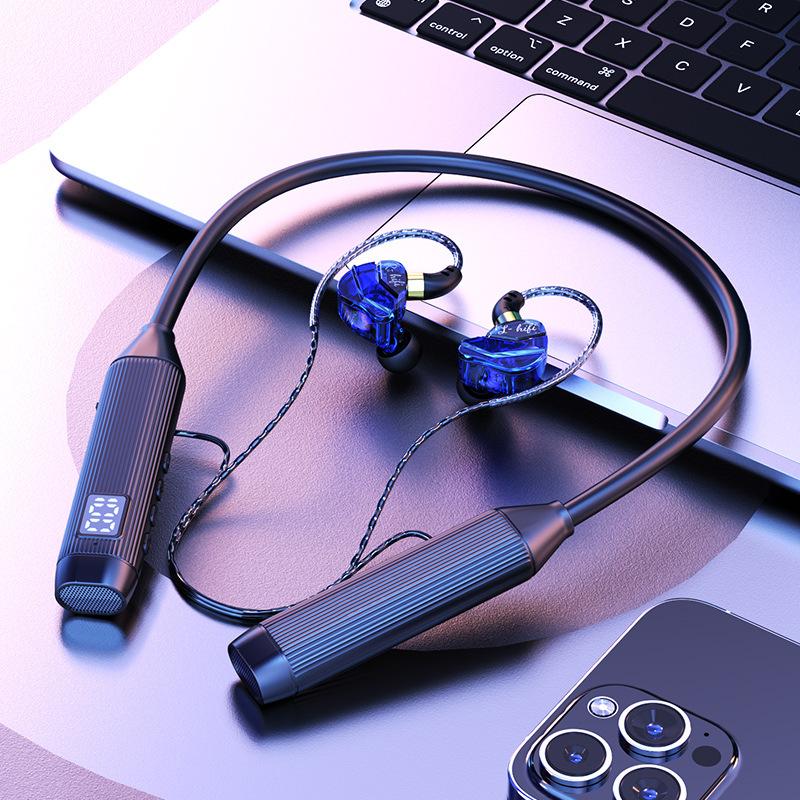 5.3 Neck Bluetooth-гарнитура с супердолгим сроком службы батареи, шумоподавлением, подходит для Apple Android, беспроводная спортивная гарнитура-вкладыши