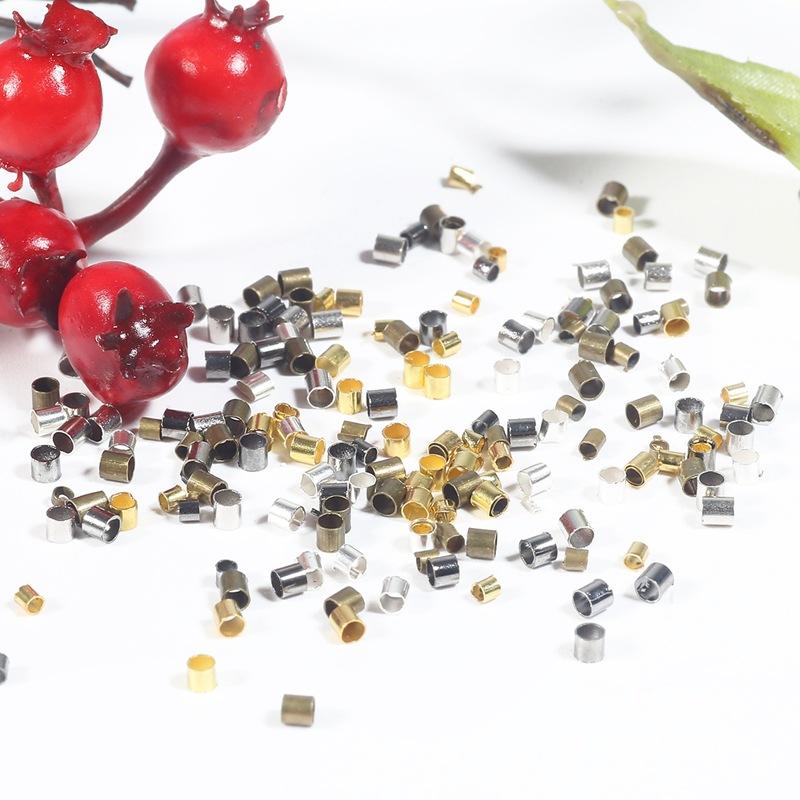 Товары для вечеринок Трубчатые аксессуары Высококачественные принадлежности DIY Популярные браслеты-обжимки 500 шт./лот Стопорные медные бусины 1,5 2,0 мм Концевые бусины Разделительные бусины