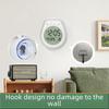 Waterproof Suction Cup Wall Clock with Timer & Temperature Display for Bathroom & Kitchen