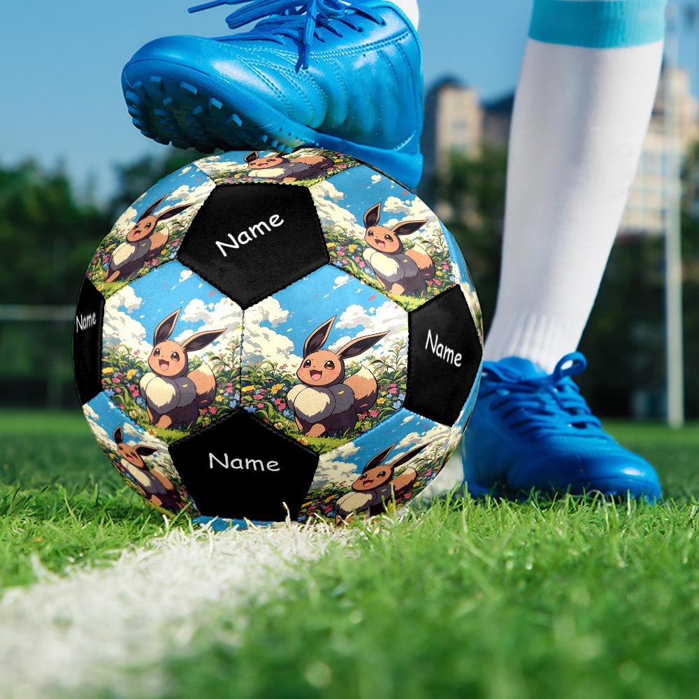 Custom Name Pokémon Theme Size 5 Soccer Ball, Suitable for Both Indoor and Outdoor Matches, a Gift Suitable for Everyone.