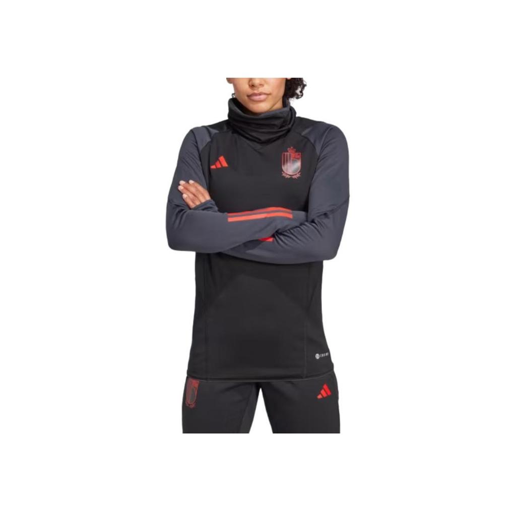 adidas Belgium Cold.Rdy Tiro 23 Slim Fit Теплый пуловер с длинным рукавом Футболка женская топы Черный HT7120
