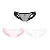 Men Briefs Low Waist Solid Color Thongs Solid Color Mesh Yarn Splicing Ultra Thin Sexy Briefs Breathable Underwear