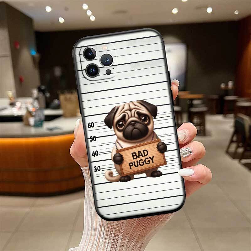 Cute Pug Dog Case for Samsung M55 M35 M15 A02 A05S A05 A06 A15 A12 A13 A10 A16 A20 A22 A24 A25 A30 A31 A32 A33 A35 A42 A50