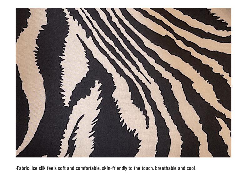 Ice Silk Couple Pajamas: Summer Silk Three-Piece Set with Short Sleeve, Shorts, and Long Pants In Elegant Horse Pattern for Homewear.