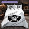 Las Vegas Raiders Pattern Microfiber 3Pcs Bedding Set Decor Duvet Cover Set For Bedroom Home Use