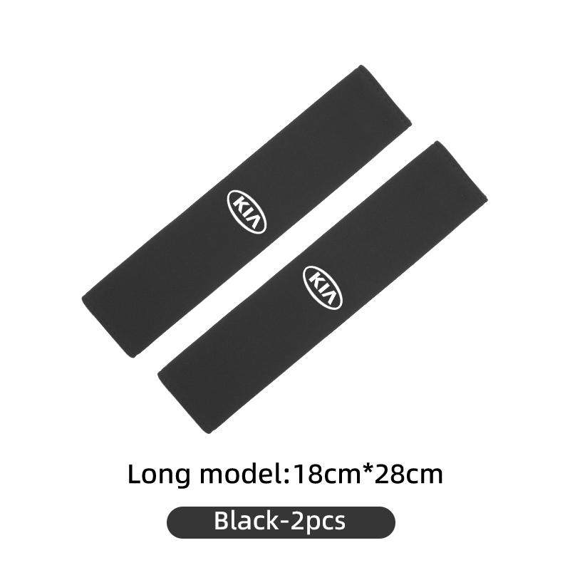 For KIA Suede Car Seat Safety Belt Shoulder Protection Mat Badge Accessories Cerato Proceed Venga Stonic Picanto Sorento Stinger