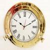 30.48 Cm Marine Solid Brass Ship Porthole Analog Clock Nautical Wall Hanging Clock Home Decoration Gift Halloween, Christmas Gift