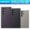 Оригинальный чехол для телефона Samsung Galaxy S24 Ultra 5G из веганской кожи, мягкий шелковистый защитный кожаный чехол